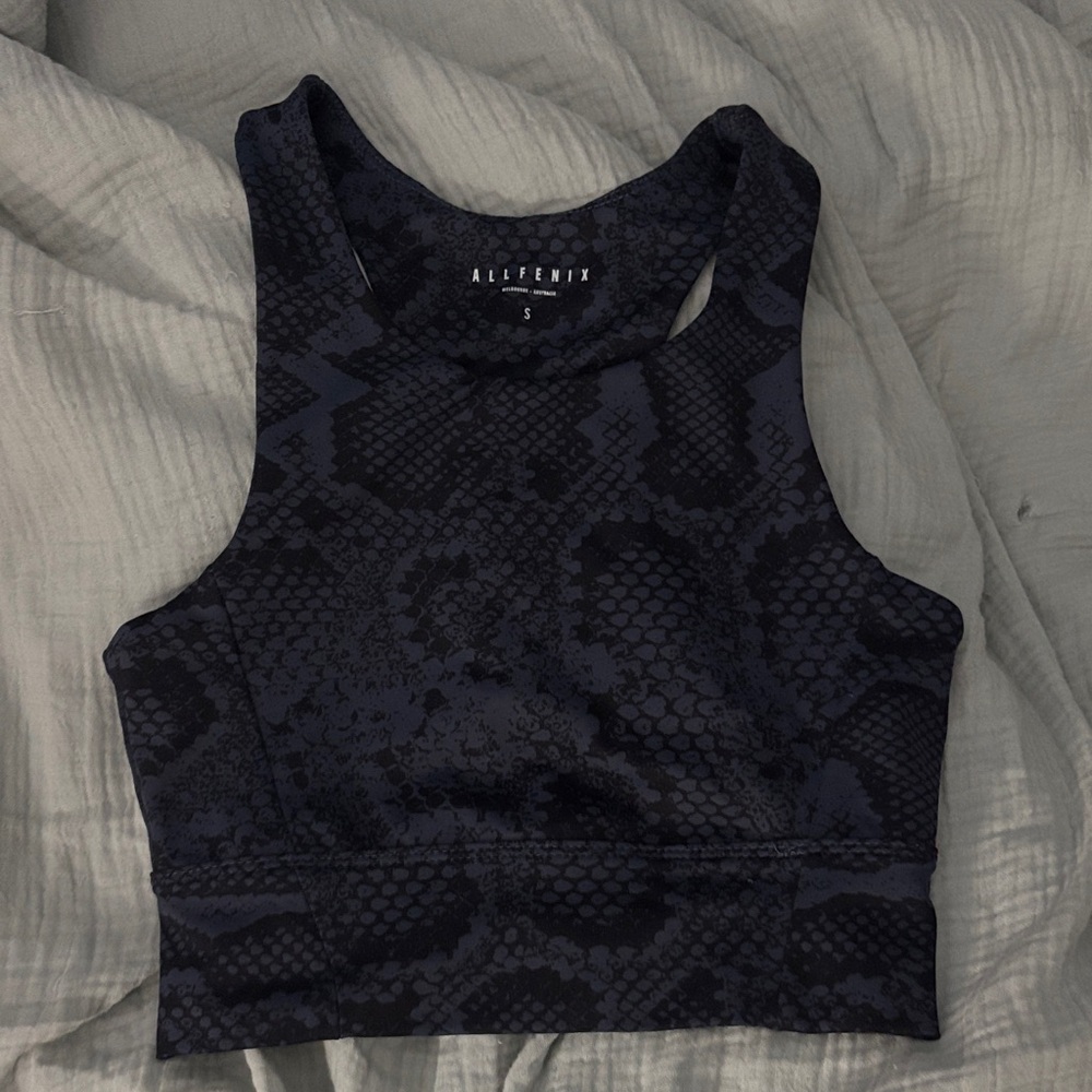 All Fenix Black Snake Print Crop Top